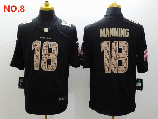 Men's Denver Broncos 18 Peyton Manning Jersey NO.8 ;